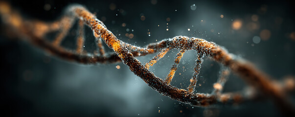 Detailed representation of DNA structure highlighting its complexity in a scientific context