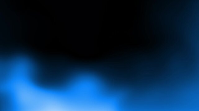Animated illustration of bright blue mist flowing into deep black with soft gradient edges