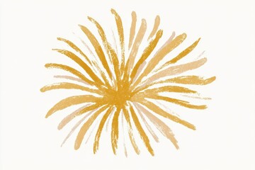 Obraz premium Abstract firework burst, warm gold and beige tones