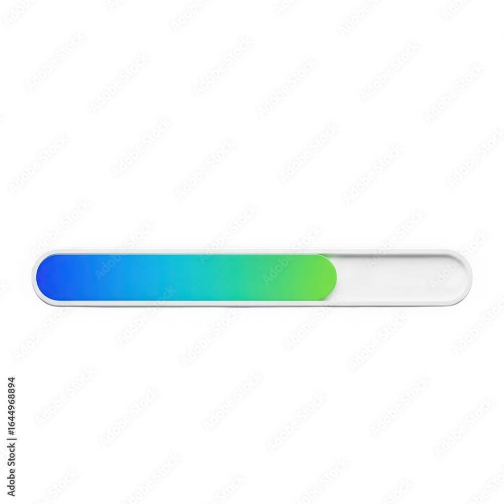 Poster photo of progress loading bar indicator isolated on transparent background