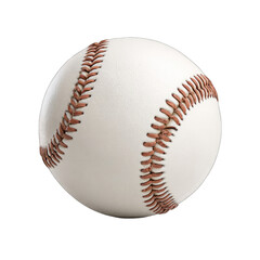 White baseball with brown stitching