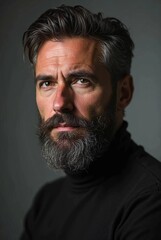 Obraz premium portrait of a young man with grey beard