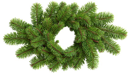 Christmas wreath, green and red