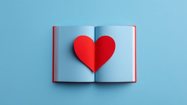 national book lovers day, Love for Books - Heartwarming World Book Day Celebration with Open Book Illustration in Modern Style for Copy Space Design