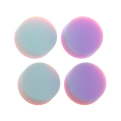 3d gradient geometric Dots shape for your design on an isolated background. 3d rendering icon