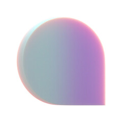 3d gradient geometric abstract Chat Icon for your design on an isolated background. 3d rendering icon