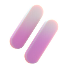 3d gradient geometric abstract rectangle shape for your design on an isolated background. 3d rendering icon