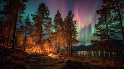 Camp under the Northern Lights 