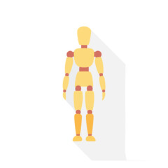Wooden Articulated Figure: Flat Design