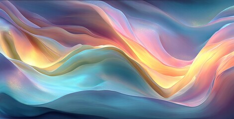 Obraz premium Abstract flowing fabric, vibrant colors