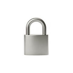 Fototapeta premium Photo of a metal padlock for security and protection isolated on transparent background
