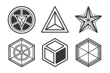 Geometric Shapes and Symbols Collection.