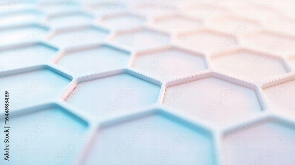 Poster innovative hexagon shape network of interconnected hexagon shapes forming a global grid, representin