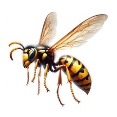 Fototapeta premium wasp isolated on white background