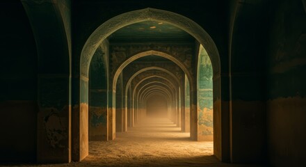 Naklejka premium Mystical Archway Corridor