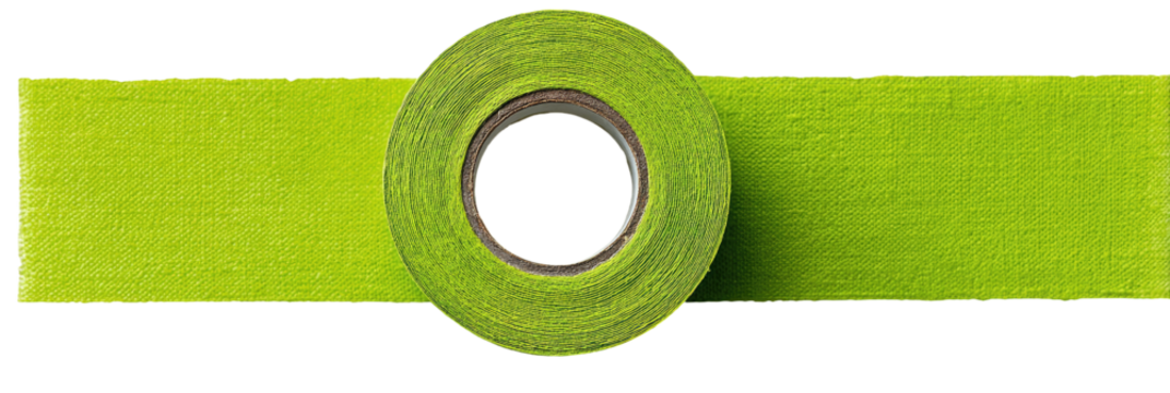 Rolled lime green tape (1)