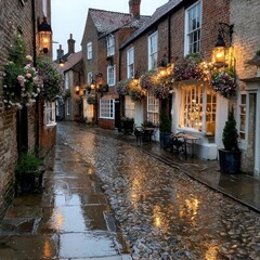 Fototapeta premium Quiet Rainy Street