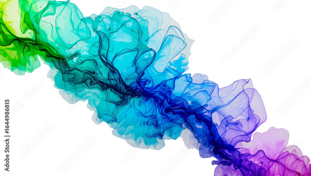 Aufkleber fluidity of kaleidoscopic colors create an ethereal artwork on an isolated transparent canvas