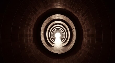 Fototapeta premium Spiral Tunnel to Light