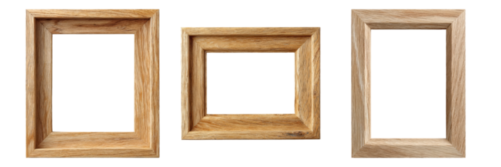 Wooden Picture Frames Set with Different Sizes and Designs