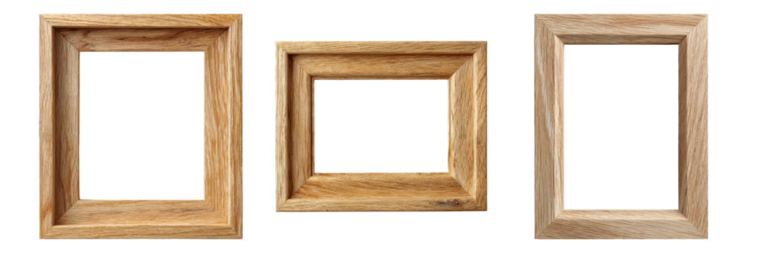 Wooden Picture Frames Set with Different Sizes and Designs