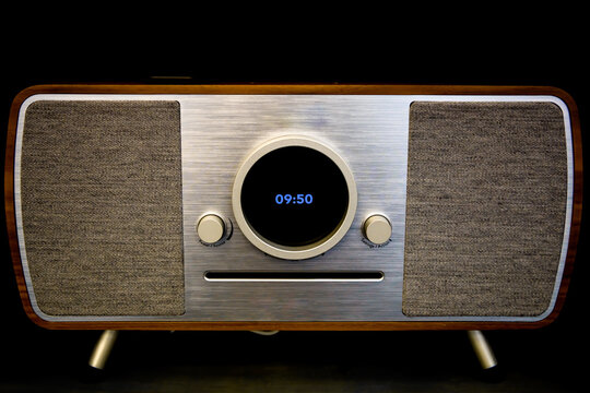 A retro styled modern table radio