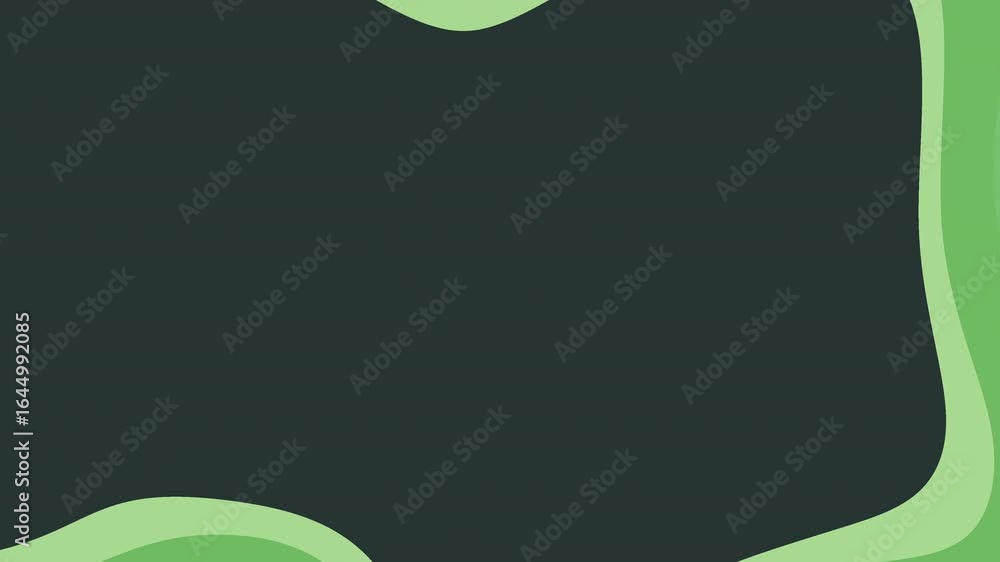 Poster fluid pattern features curving green shapes surrounding areas of dark slate green. the soft undulati