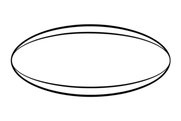 Solid black oval shape