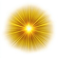 Obraz premium Golden light burst with radiating lines yellow bright