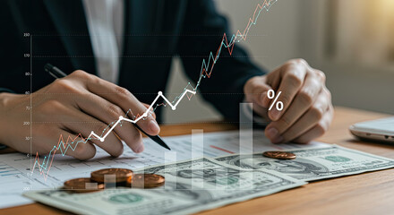 trader   working on chart