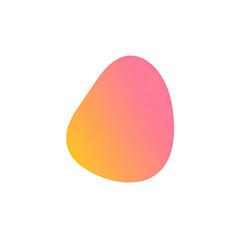 Soft, vibrant, abstract oval