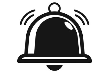 Simple black ringing bell icon indicating sound or notification on white background