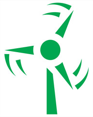 Sustainability wind power vector icon