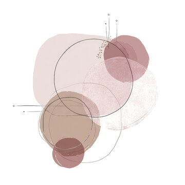 Abstract shapes in muted tones