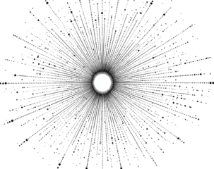 Radiant burst of light from a central point