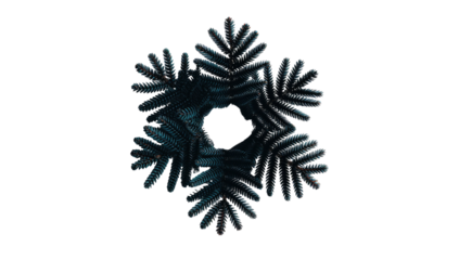 Abstract digital snowflake