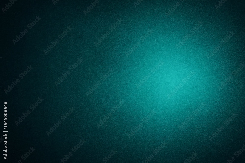 Aufkleber gradient dark turquoise textured background with spotlight illuminating the center, creating a drama