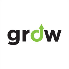Grow logo design vector icon