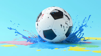 Fototapeta premium Colorful Soccer Splash
