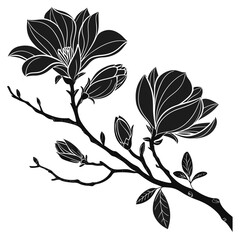 black and white floral background