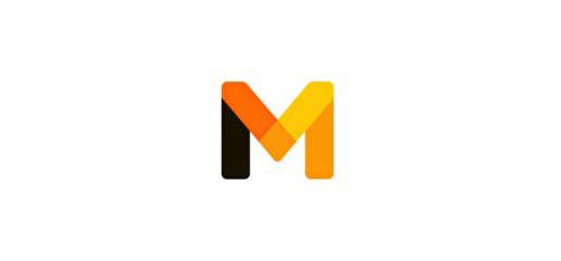Colorful pixelated letter "M