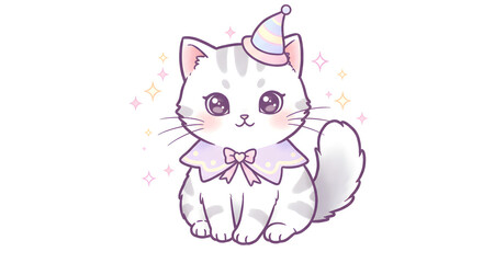 Obraz premium Fantasy Cat Illustration for Creative Designs