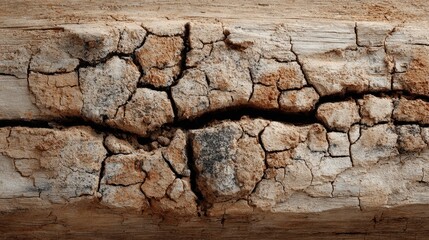 Fototapeta premium Cracked wood plank texture