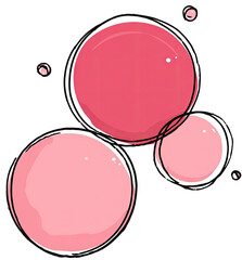 Pink bubbles, abstract design