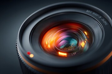 lens close up evokes serene awe at precise gleaming clarity and intimate studio calm