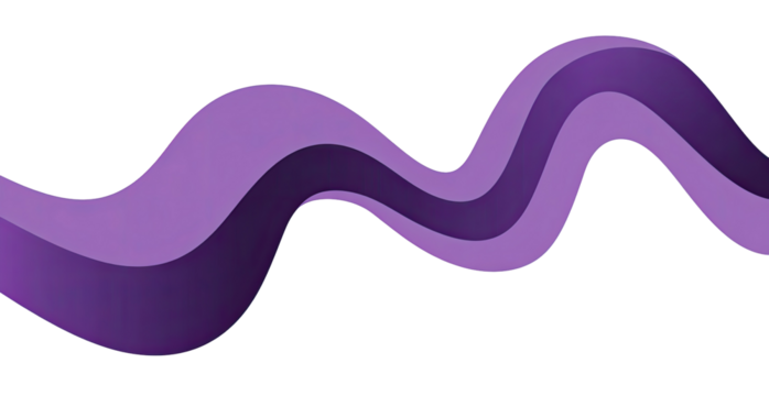 Abstract purple wavy ribbon