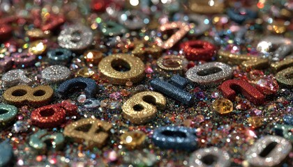 Colorful glitter numbers