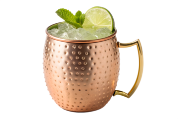 Refreshing Moscow Mule Cocktail Recipe Copper Mug, Lime, Mint