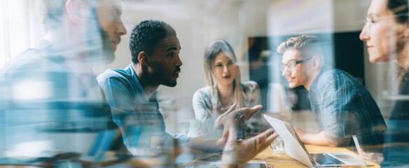 The team engaged in a dynamic discussion around innovative ideas and strategies.