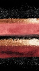 Abstract horizontal stripes of deep reds, browns, and golds on a black background, speckled with tiny details